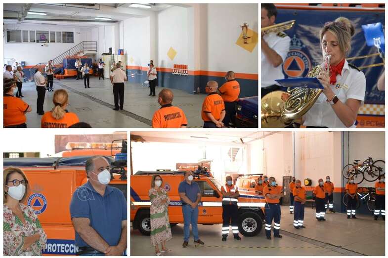 Momento del concierto de esta mañana en la sede de PC de Telde /TA